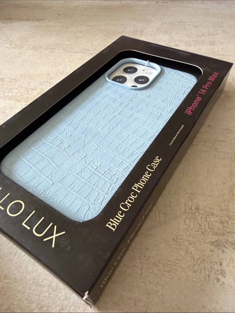 Hello lux blue croc